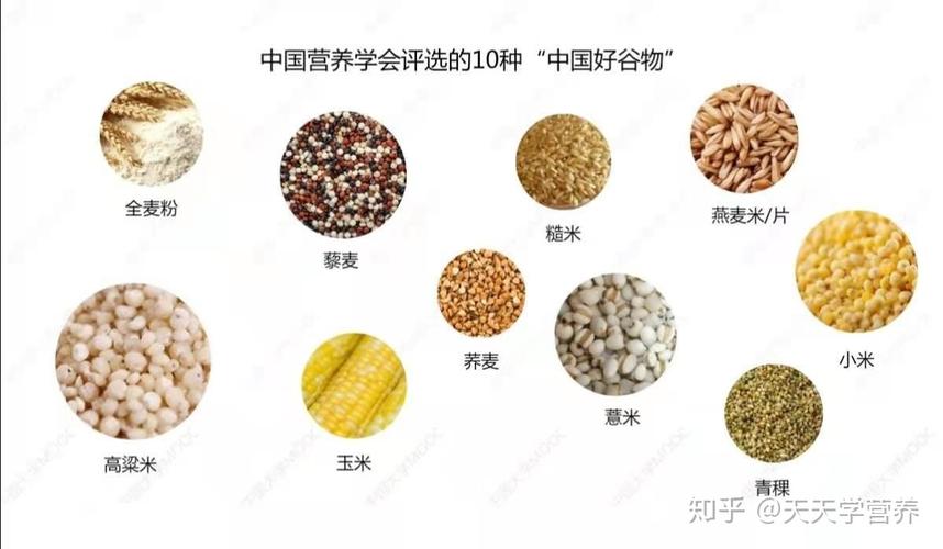 中国营养学会推荐十大中国好谷物及不同能量摄入时饮食搭配